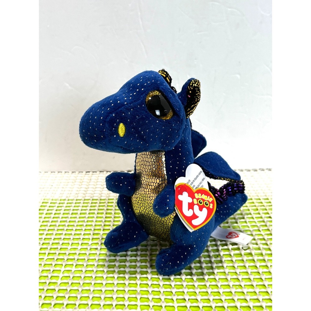 Ty Beanie Boos 'Saffire' the Blue Speckled Plush Toy Good